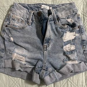 Light Wash Jean Shorts